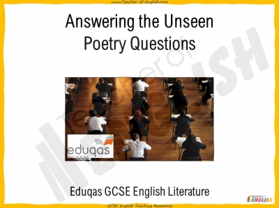 Eduqas GCSE English Literature Unseen Poetry
